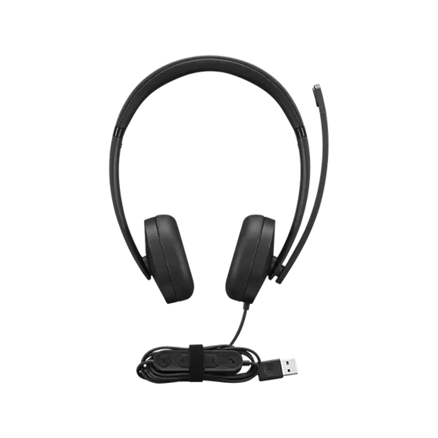 Lenovo USB-A Wired Stereo Headset Gen 2 with Inline Controls