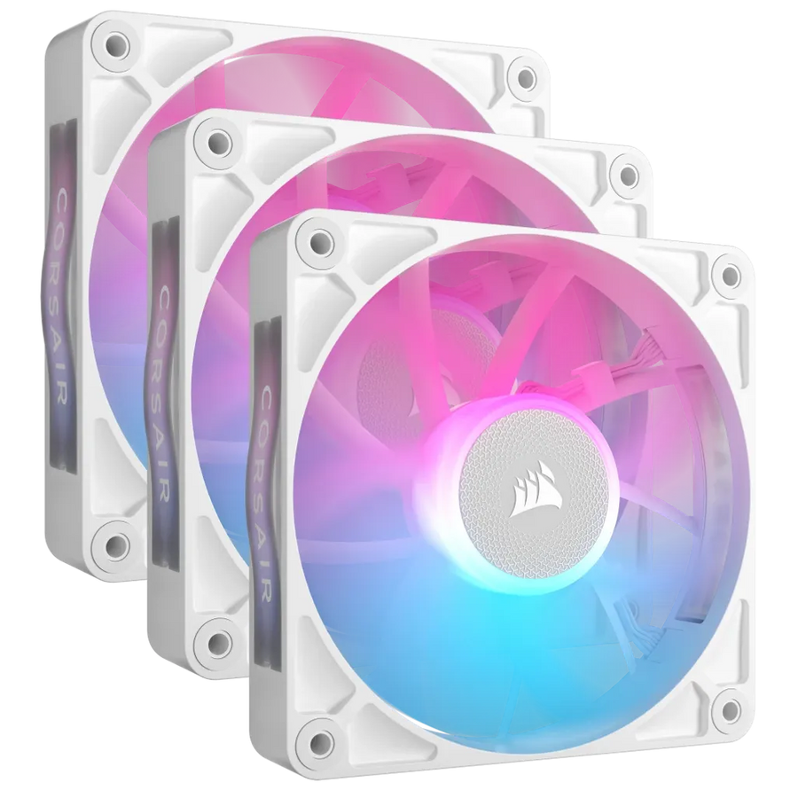 Corsair iCUE LINK RX120 RGB 120mm Fan Triple Pack White 2100RPM