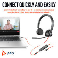 HP Poly BW 3325 USB-C HS +3.5mmP +USB-C/A