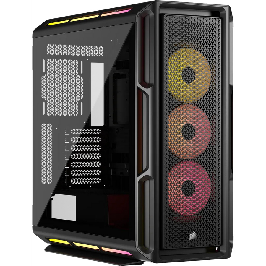 Corsair iCUE Link 5000T LX RGB Mid-Tower ATX PC Case Black 3x LX120 RGB Fans Aurora Light Strips