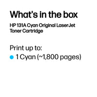 HP 131A Cyan Original LaserJet Toner Cartridge 1 800 pgs - Image 3
