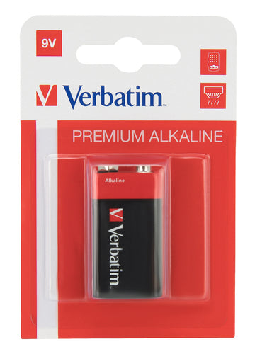 Verbatim 9V Battery Alkaline (1 Battery Per Pack)