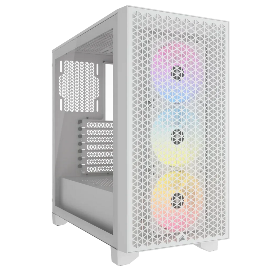 Corsair Midi-Tower ATX Gaming PC Case White 3x 120mm Fans