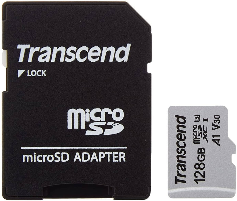 TRANSCEND 128GB MICRO SDXC C 10 UHS-I U1/U3 V30 A1 WITH ADAPTOR
