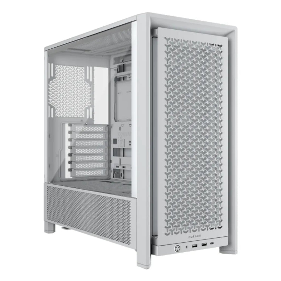 Corsair 4000D RS Mid-Tower ATX PC Case White 3x RS Fans Included 360mm Radiator Support
