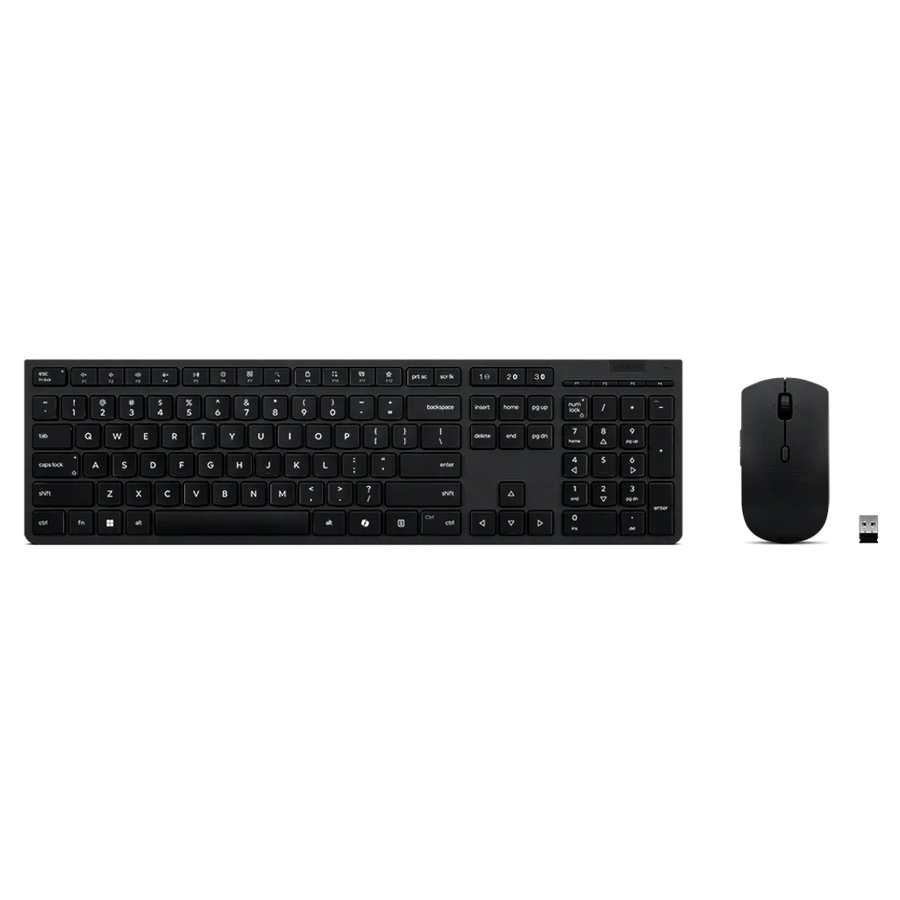Lenovo Professional Wireless Rechargeable Keyboard and Mouse Combo Bluetooth 2.4G 4000 DPI Copilot Key