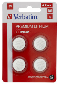 Verbatim Lithium Battery CR2032 3V 4 Pack
