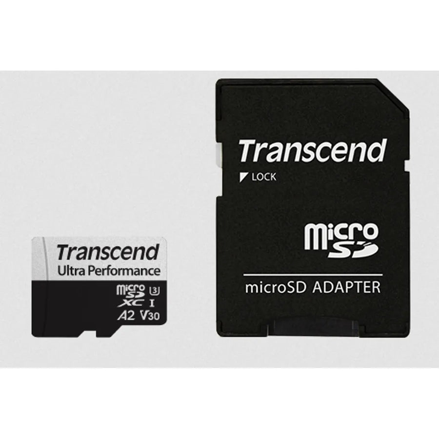 Transcend 64GB microSDXC 340S UHS-I U3 V30 A2 160MB/s with SD Adapter