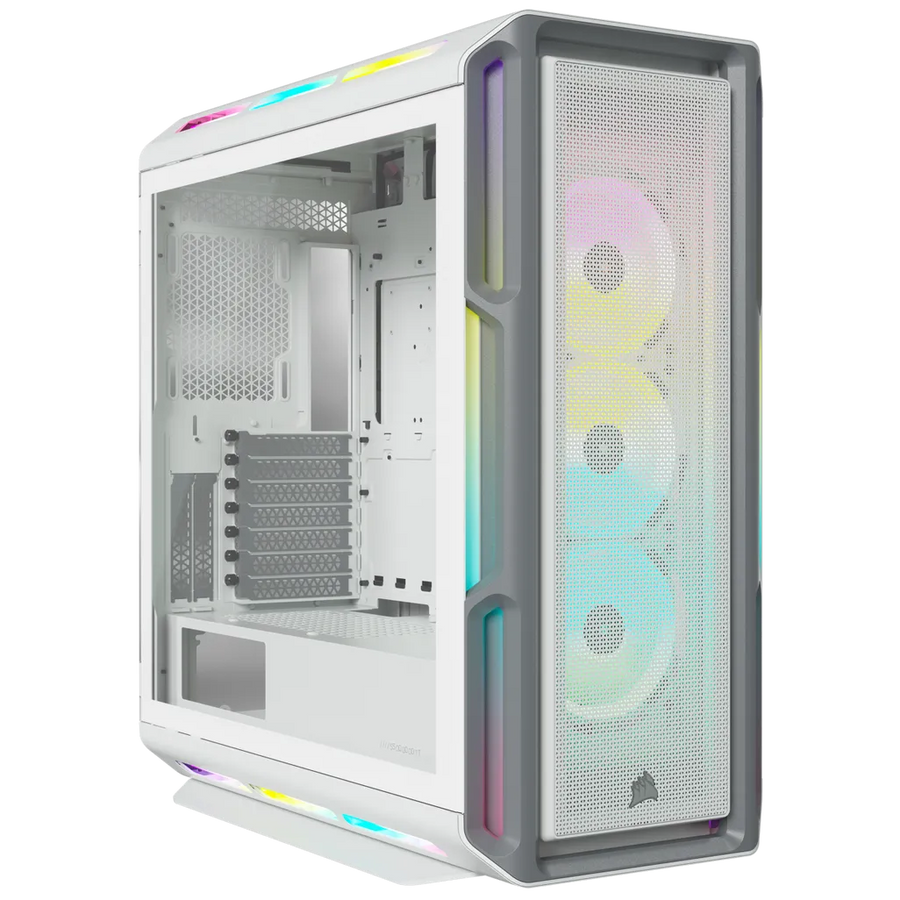 Corsair iCUE 5000T RGB Mid-Tower ATX PC Case with Tempered Glass (White)