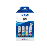 Epson 103 Ecotank MultiPack 4 x 65ml (B, M, C, Y), Black 8100 Pages, Colours 6500 pages