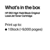 HP 26X High Yield Black Original LaserJet Toner Cartridge 9 000 pgs - Image 2