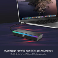 Vantec NST-211C3-RGB M.2 SSD USB-C 3.2 Gen 2 Enclosure with RGB (Black) - Image 3