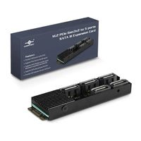Vantec M.2 PCIe Gen3x2 to 5-Port SATA III Expansion Card B+M Key Plug and Play