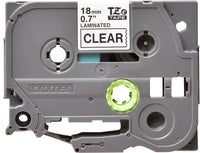 Brother 18mm Black on Clear Laminated tape