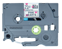 Brother 12MM Black on Hearts tape (4m) - Image 2
