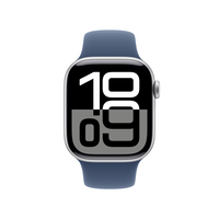 Apple Watch Series 10 | GPS + Cellular 42mm | Silver Aluminium Case With Denim Sport Band | S/M