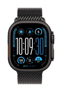 Apple Watch Ultra 2 | GPS +Cellular 49mm | Natural Titanium Case With Black Titanium Milanese Loop | L
