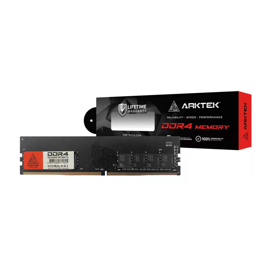 Arktek Memory 16GB DDR4 PC-3200 DIMM RAM Module for PC Desktop