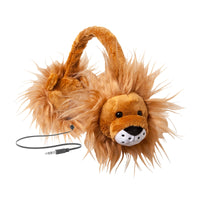 Animalz Furry Retractable Volume Limiting Over-the-Ear Headphones - Lion