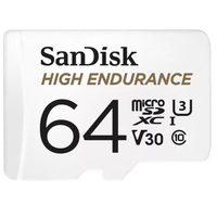 Sandisk High Endurance 64GB Class 3 MicroSDXC Card with Adapter