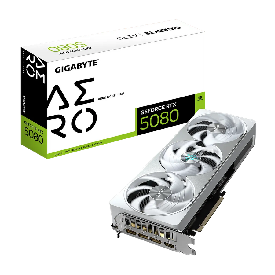 Gigabyte GeForce RTX 5080 AERO OC 16GB GDDR7 PCIe 5.0 SFF Graphics Card