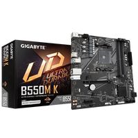 Gigabyte B550M K Micro-ATX Motherboard AMD AM4 B550 DDR4 128GB 2x M.2 HDMI DP 1GbE
