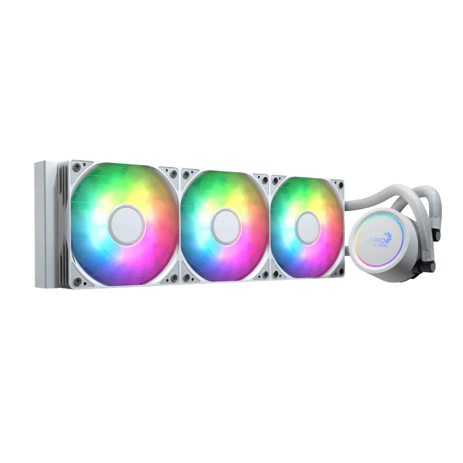 AeroCool Abyss L360R 360mm ARGB AIO CPU Liquid Cooler White LGA1851 AM5 AM4