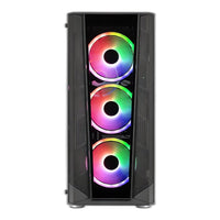 Aerocool Prism ARGB ATX Mid-Tower PC Case Black 4x ARGB Fans Tempered Glass Front and Side Panel