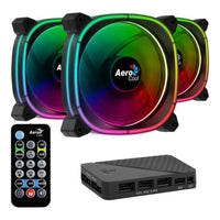 Aerocool Astro 12 Pro 120mm ARGB Fan 3-Pack with H66F RGB Control Hub and Remote - Image 5