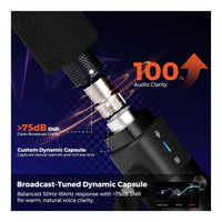 NearStream Podcast & Streaming Dynamic Microphone with Desk Stand - Image 5