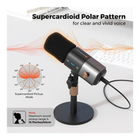 NearStream Podcast/Condenser Microphone with Desk Stand - Image 3