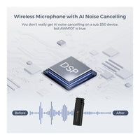 NearStream AWM10T-P Dual Mini Wireless Clip-on Microphones 2TX+1RX USB-C 2.4GHz 35ft Range - Image 3