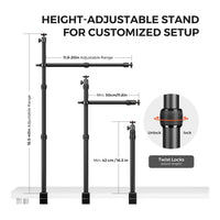NearStream ST40 Dual-Arm Camera Desk Mount C-Clamp 360° Ball Head 40-inch Reach Aluminum - Image 3