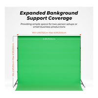 NearStream VK40 Green Screen Photography Kit 9.8x9.8ft Backdrop 2x 45W Softboxes 19-inch LED Panel - Image 2