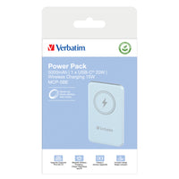 Verbatim Charge 'n' Go Magnetic Wireless Power Bank 5000 Blue