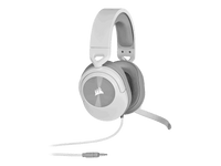 HS55 Stereo White Headset, 50mm Audio Drivers, Omnidirectional mic, Analog