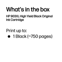 HP 903XL High Yield Black Original Ink Cartridge ~750 pgs - Image 3