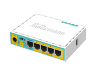 MikroTik hEX PoE Lite - Desktop PoE Router with 5 10/100 LAN ports and 1 USB port
