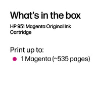HP 951 Magenta Original Ink Cartridge ~535 pgs - Image 3