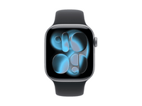 Apple Watch Series 11 GPS + Cellular 42mm Space Grey Aluminium Case with Black Sport Band - S/M