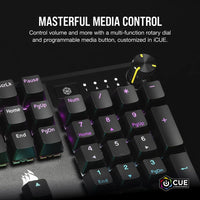 Corsair K70 Full-Size Mechanical Gaming Keyboard 104-Key USB MLX Red Switches (Black) - Image 5
