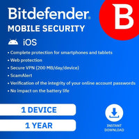Bitdefender Mobile Security for iOS 1 Device 1-Year Subscription Download