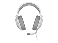HS55 Stereo White Headset, 50mm Audio Drivers, Omnidirectional mic, Analog
