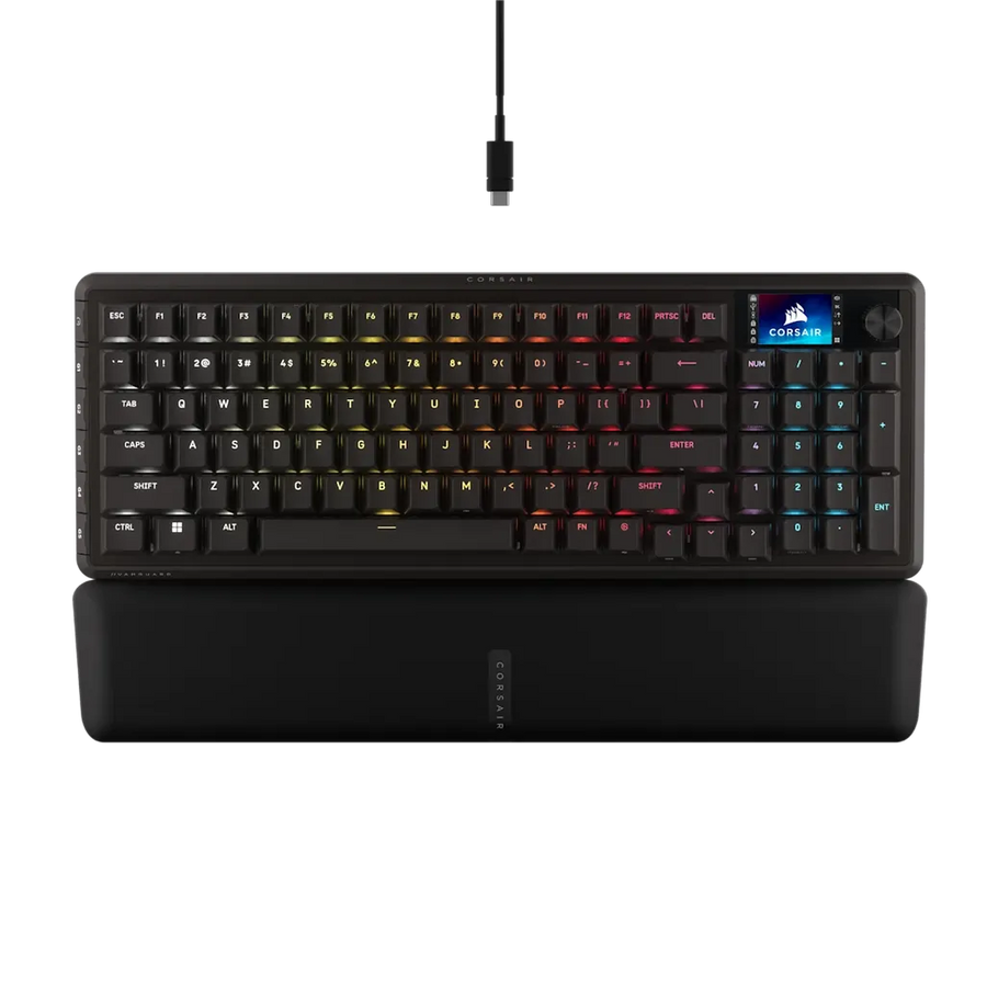 Corsair Vanguard Pro 96 Hall Effect Gaming Keyboard MGX Hyperdrive Switches 8000Hz LCD Screen NA Layout