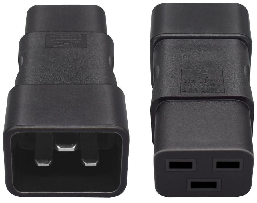 C19 to IEC C20 Plug Adapter
