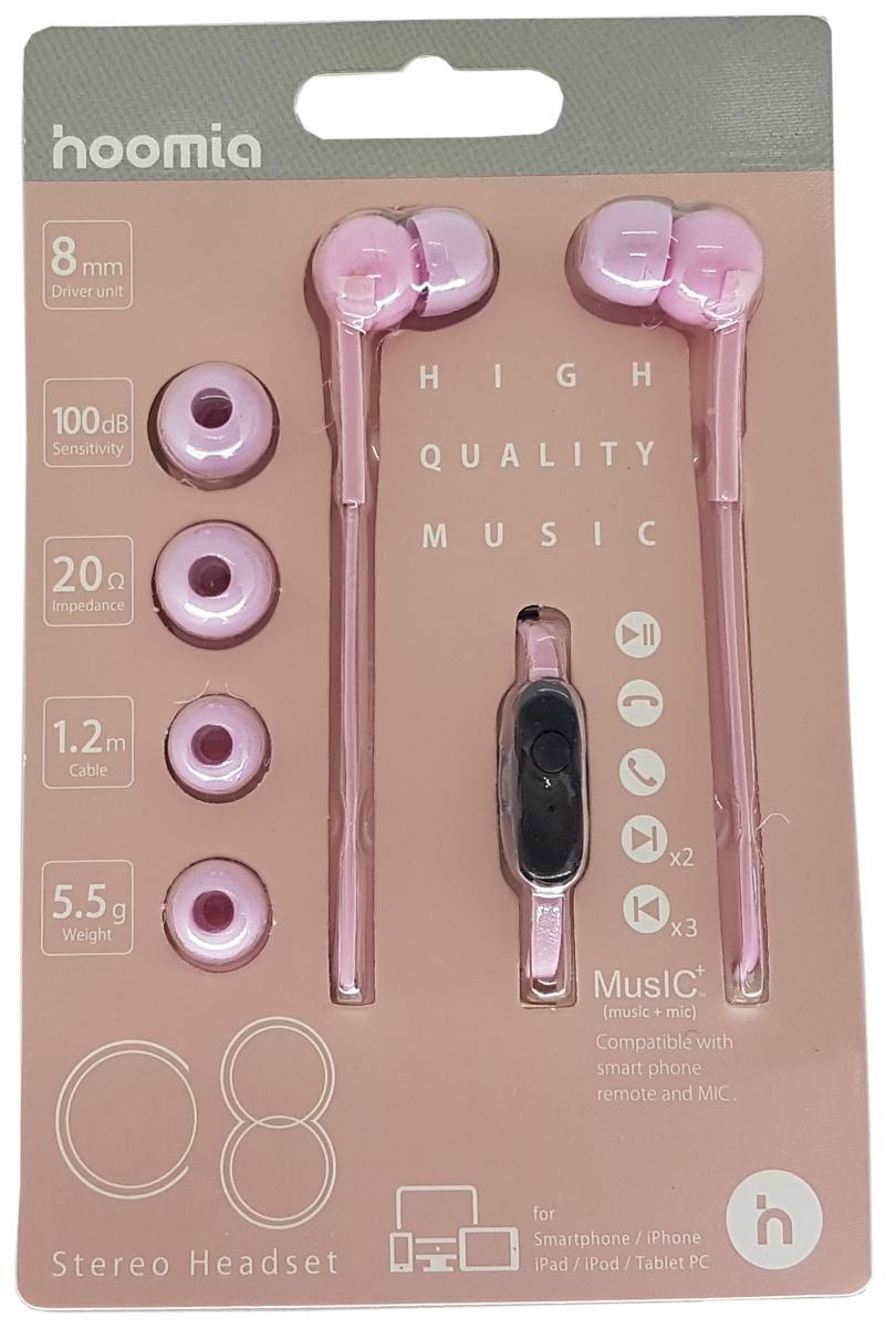 Hoomia Stereo Earphone + Mic Sakura 1.2M