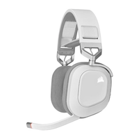 HS80 RGB WIRELESS Premium White Headset; Spatial Audio; 50mm Audio Drivers; Omni-directional Microphone - PC/ Mac/ PlayStation
