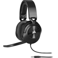 HS55 Stereo Carbon Headset; 50mm Audio Drivers; Omnidirectional mic; Analog; On-ear volume and mute controls - PC/PS/XBOX