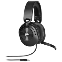 HS55 Surround Carbon Headset; 50mm Audio Drivers; Omnidirectional micg; Analog; On-ear volume and mute controls