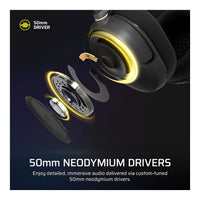 HS35 v3 Carbon Gaming Headset; Universal 3.5mm connectivity; PC;MAC;Playstation;Mobile; Flexible omni-directional microphone -